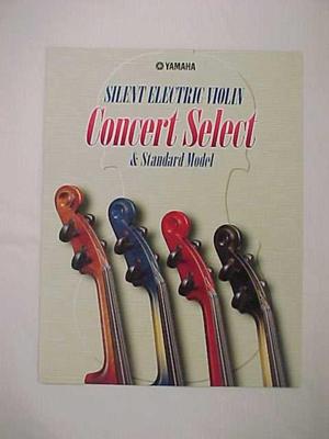 Trade Catalog, Silent Electric Violin: Concert Select & Standard Model