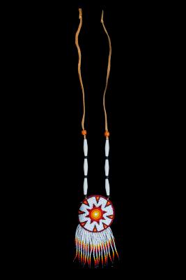 Beaded Sun Rosette Necklace