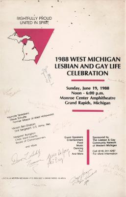 West Michigan Lesbian and Gay Life Celebration Poster