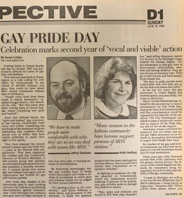 Grand Rapids Press Article, "Gay Pride Day"