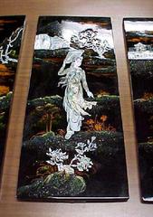 Decorative Wood Panel Representing Central Region Vietnamese Woman