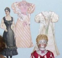 Paper Doll, Fashion Doll And 2 Outfits