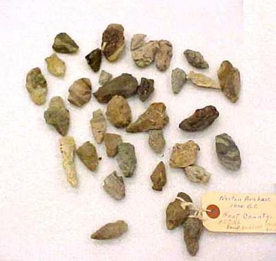 34 Lithic Points, Norton Archaic, 1000 Bc, Kent County And Adena, Early Woodland