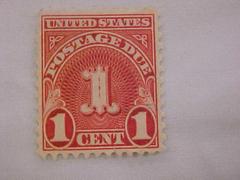 Postage Due Stamp, United States, 1 Cent