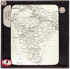 Lantern Slide, Map of India