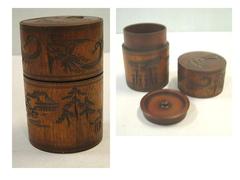 Carved Wooden Teabox