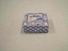 Porcelain Square Box, Japanese Or Chinese