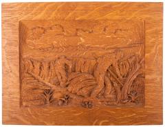 Wood Carving, Pastoral Scene