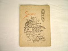 Program Souvenir Or Booklet.  Nineteenth Annual Convention Of The Association For The Advancement Of Woman, Ladies Literay Club, Grand Rapids, Mich. Oct. 14-16, 1891