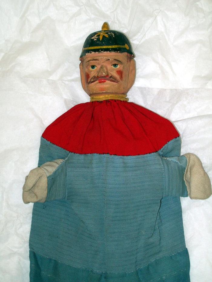 Hand Puppet, Soldier, One Of A Collection Of 7