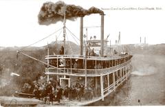 Postcard, 'steamer Grand On Grand River'