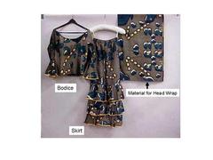 Woman's Outfit, Blouse, Skirt, Headwrap, African