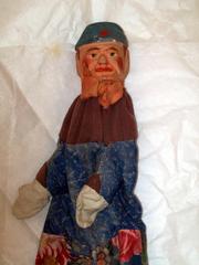 Hand Puppet, Farmer, One Of A Collection Of 7