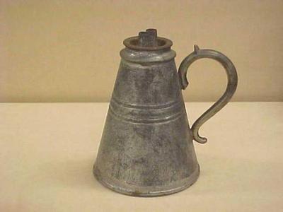 Whale Oil Lamp, Tin, Conical