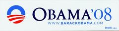 Bumper Sticker, Obama '08"