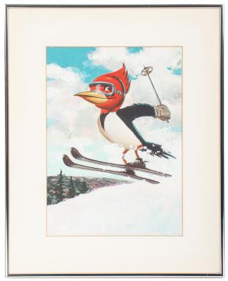 Painting, Willy Wood Skiing 