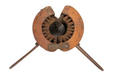 Hose Brush, Round, Wooden With Bristles, Pat'd. 1926