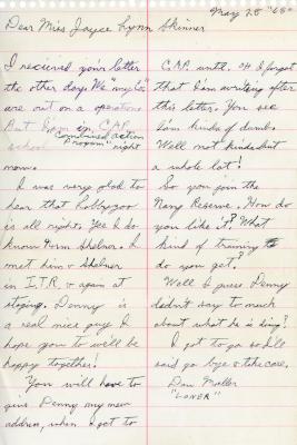 Letter, Daniel Moeller to Joyce Washburn Skinner