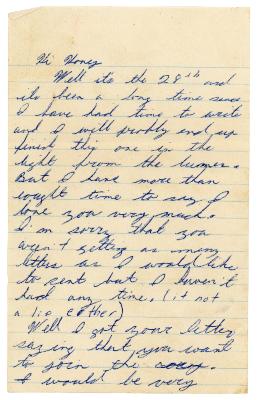 Letter, Dennis Lobbezoo to Joyce Washburn Skinner 