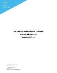 Archival Collection #245 - The Brubaker Studio Collection 