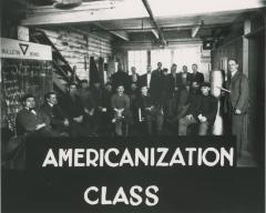 Photograph, Americanization Class with negative