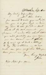 Letter John McCrath to his wife Elizabeth from Atlanta Georgia