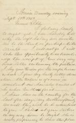 Letter from friend Ben to Elizabeth Dunks