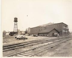 Photograph, Gunn Furniture Company Building, Railroad and Loading Dock
