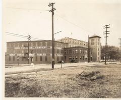 Photograph, Gunn Furniture Company Building, Railroad Crossing