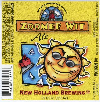 Label, New Holland Brewery Zoomer Wit Ale