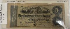 Facsimile, $5.00 Note, Confederate States Of America