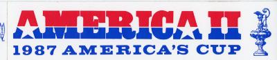 Sticker, Bumper, 1987 Americas Cup