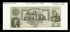 Confederate Currency, Twenty Dollar Note