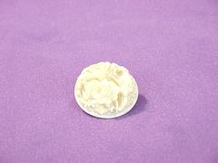 Button, Carved Floral Design