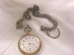 Man's Pocket Watch With Chain Fob, Time Ball Special
