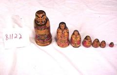 Nested Boxes (7 Boxes) Depicting Samurai