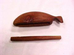 Slit Drum, Fish Shaped, With Stick (2 Pcs.)