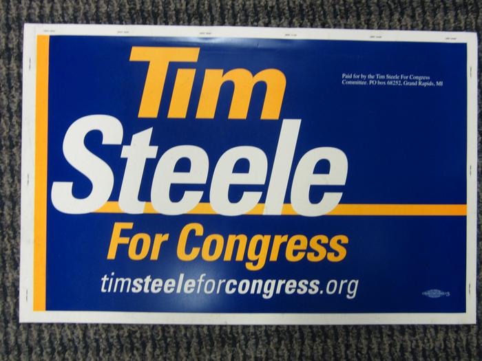 Yard Sign, Tim Steele For Congress