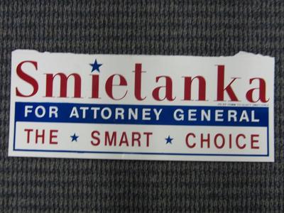 Yard Sign, Smietanka For Attorney General