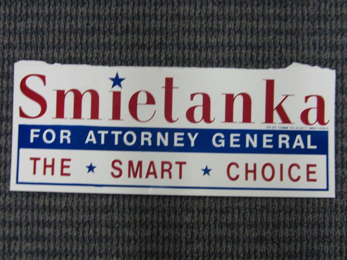 Yard Sign, Smietanka For Attorney General