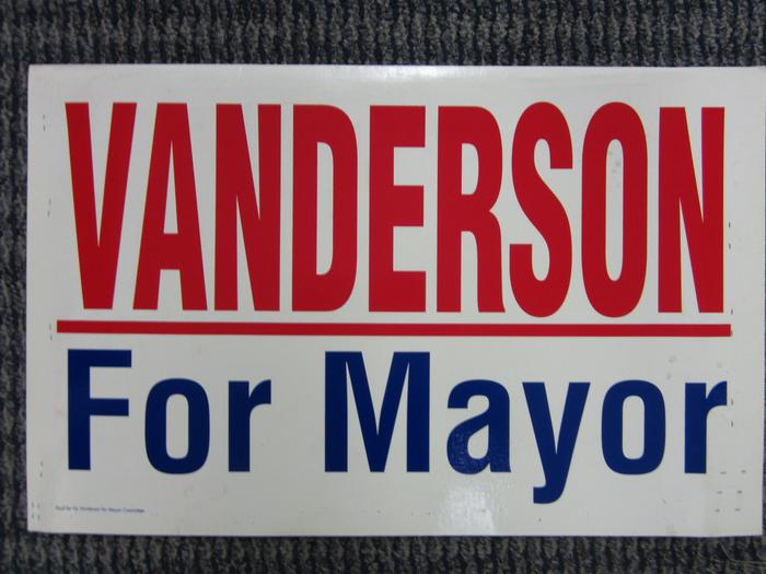 Yard Sign,vanderson For Mayor