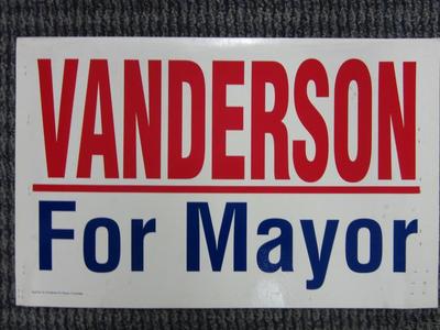 Yard Sign,vanderson For Mayor