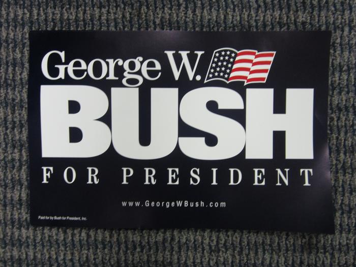 Yard Sign, George W. Bush For President