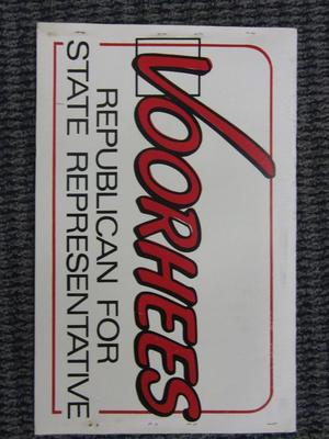 Yard Sign, Voorhees, Republican For State Representative