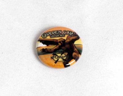 Pin-back Button, Orange