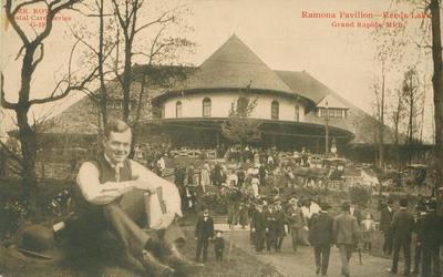 Postcard, Mr. Rover at the Ramona Park Pavilion