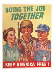 Poster, Doing The Job Together, Keep America Free!