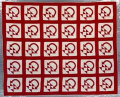 Pieced And Appliqued Quilt, Cherry Basket Design