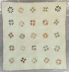 Pieced And Stuffed Quilt, Mariner's Compass