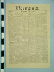 Newspaper, Germania, August 7, 1895
